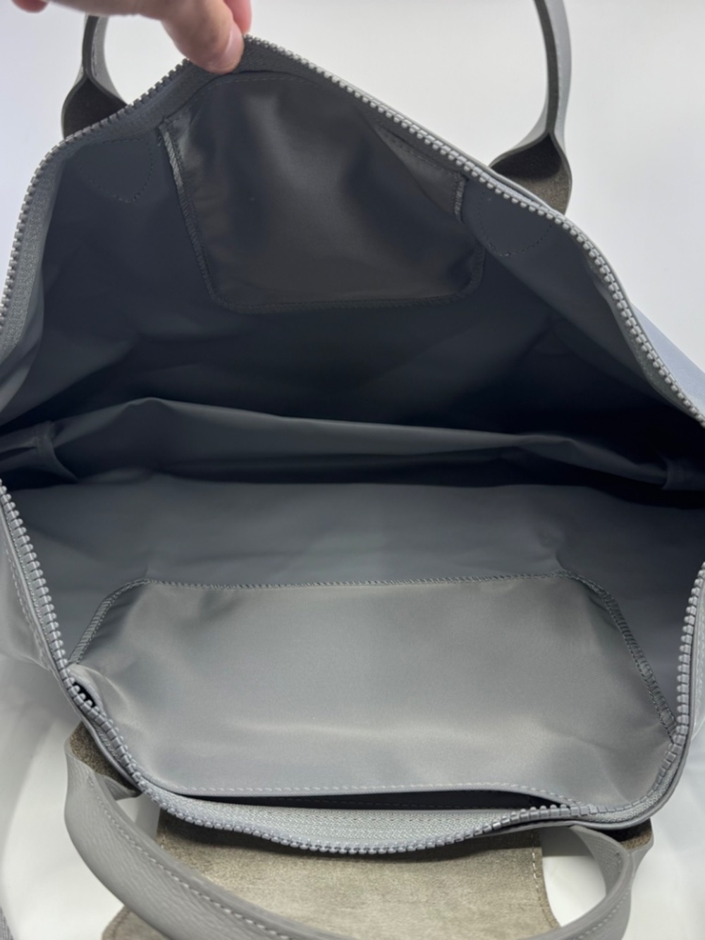 Longchamp Modele Depose Tote Bag Medium Grey - Picture 6 of 10